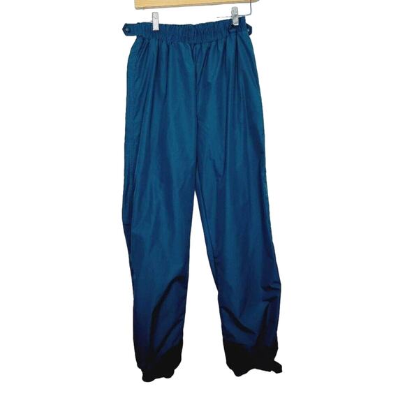 Vintage 90s Columbia Mens Small Spell Out Box Logo Nylon Joggers Snow Ski Pants - Picture 1 of 15